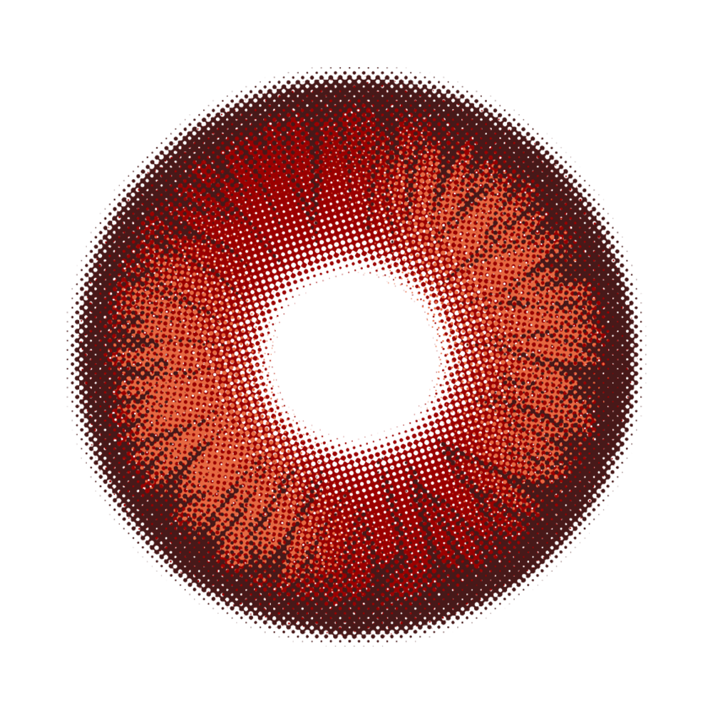 2pcs LolaDiva Blaze Punk Red  | 1-Year Contact Lenses 14.5mm