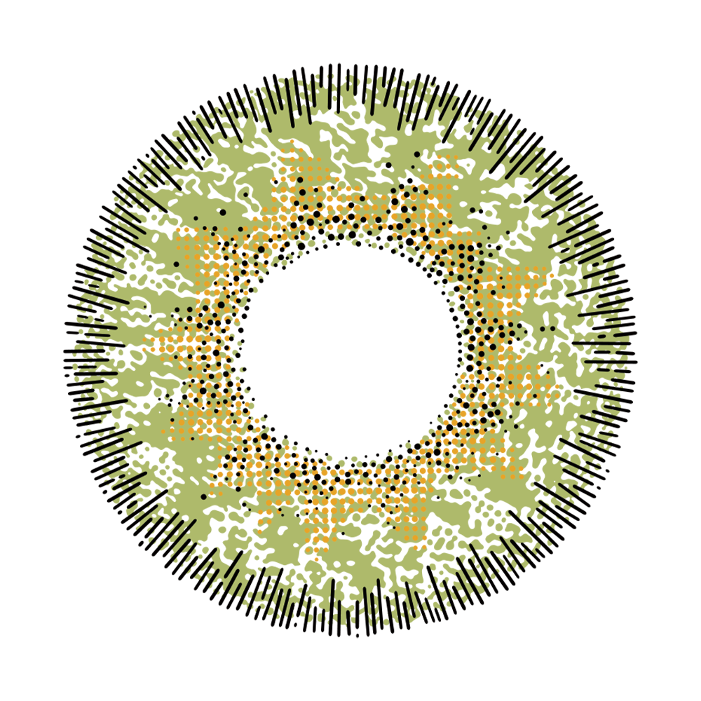 2pcs LolaDiva Primavera Yellow-Green | 1-Year Contact Lenses