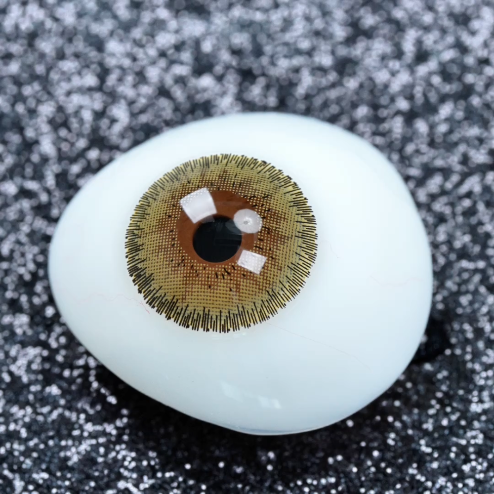 2pcs LolaDiva Amber Halo Brown | 1-Year Contact Lenses