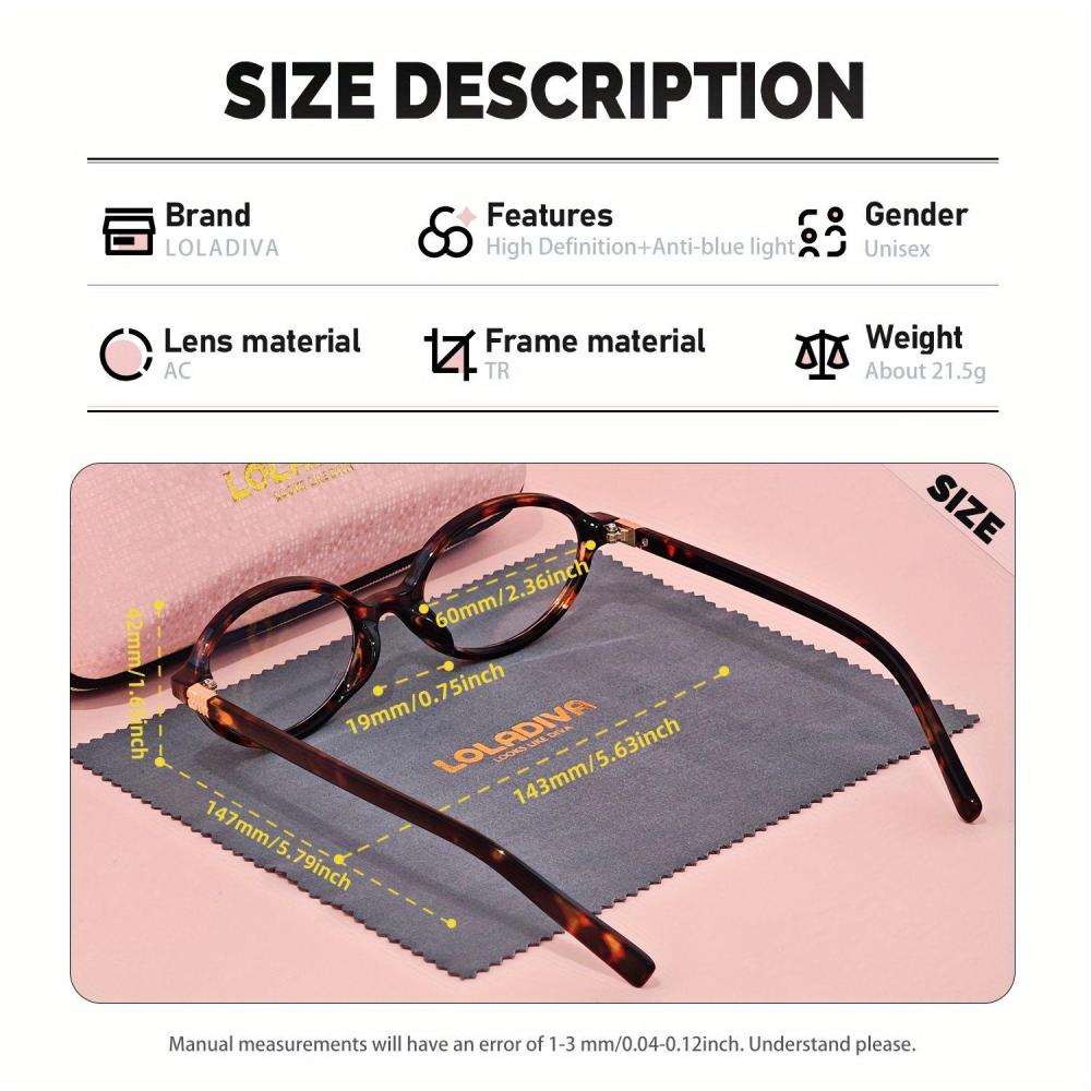 Unisex Trendy Casual Full Frame Plano Glasses Square Frame Plano Glasses