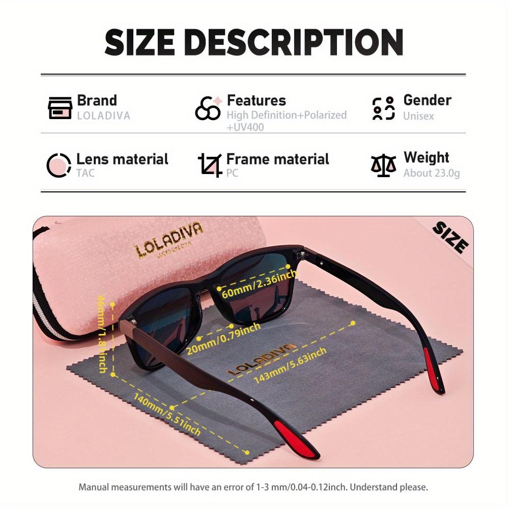 Unisex Polarized Sunglasses Full Frame Charming Trendy Sunglasses UV400