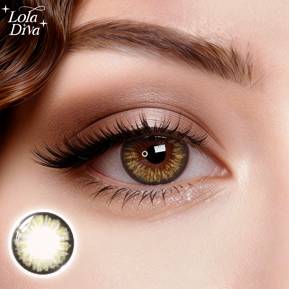 2pcs LolaDiva Arabesque Hazel | 1-Year Contact Lenses