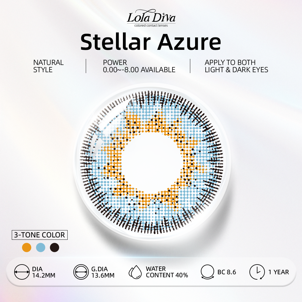 2pcs LolaDiva Stellar Azure | 1-Year Contact Lenses