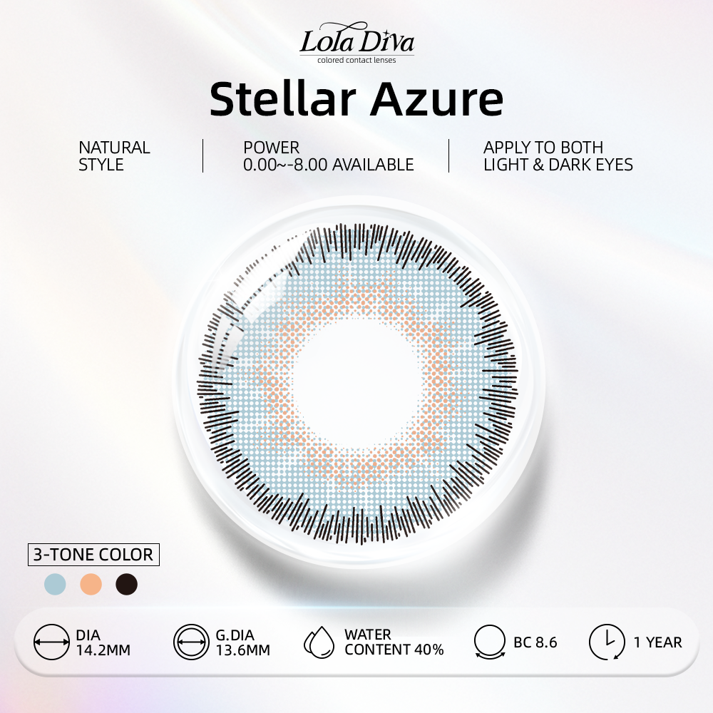 2pcs LolaDiva Lake Glow Blue | 1-Year Contact Lenses