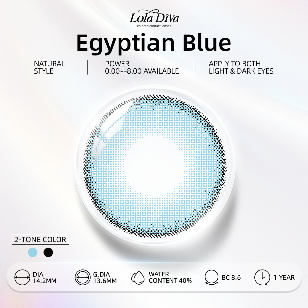 2pcs LolaDiva Egyptian Blue | 1-Year Contact Lenses