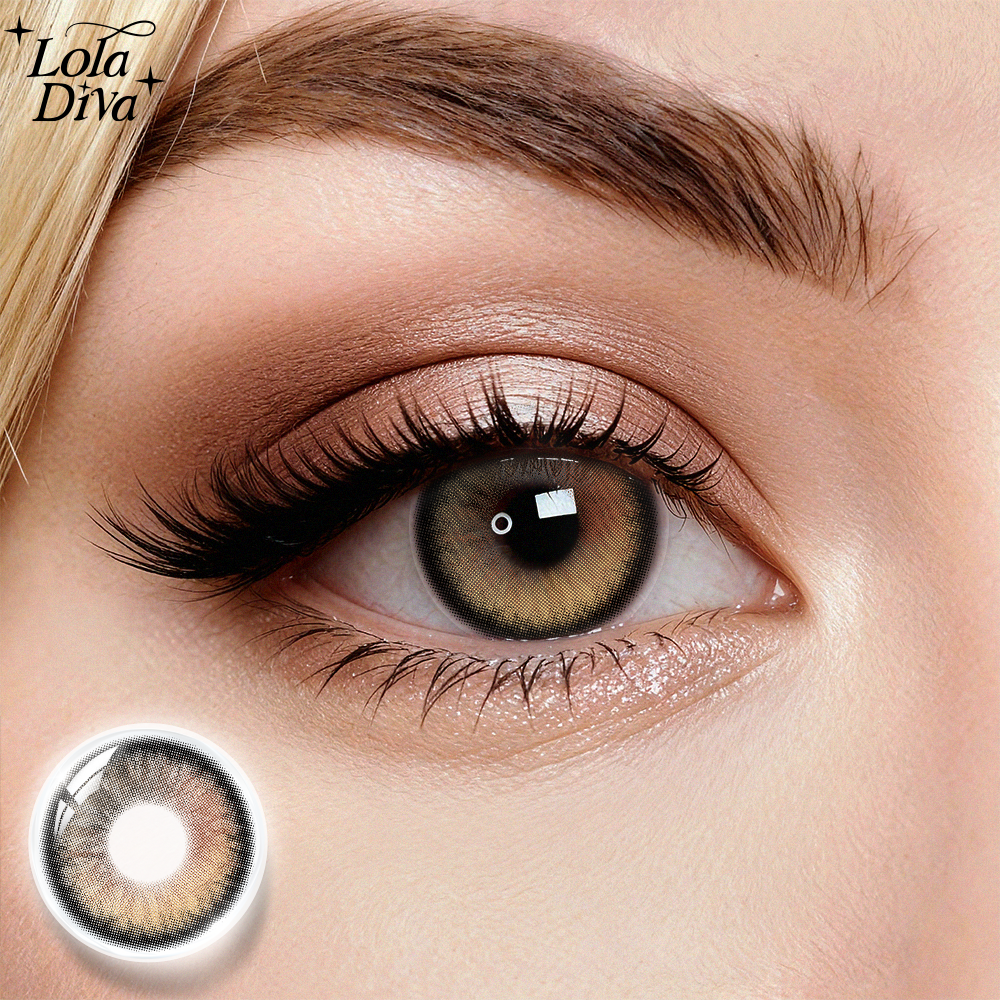 2pcs LolaDiva Rosy Dawn Brown | 1-Year Contact Lenses