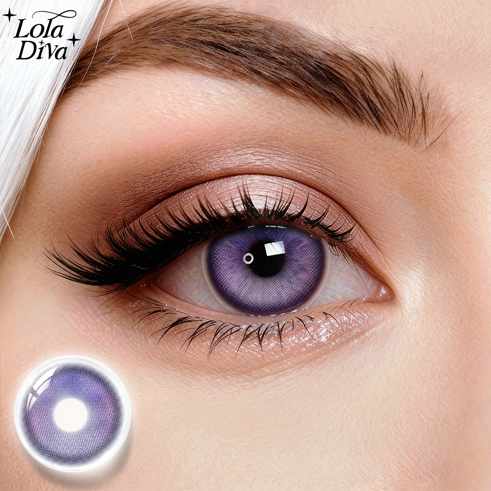 2pcs LolaDiva Midnight Orchid Purple | 1-Year Contact Lenses