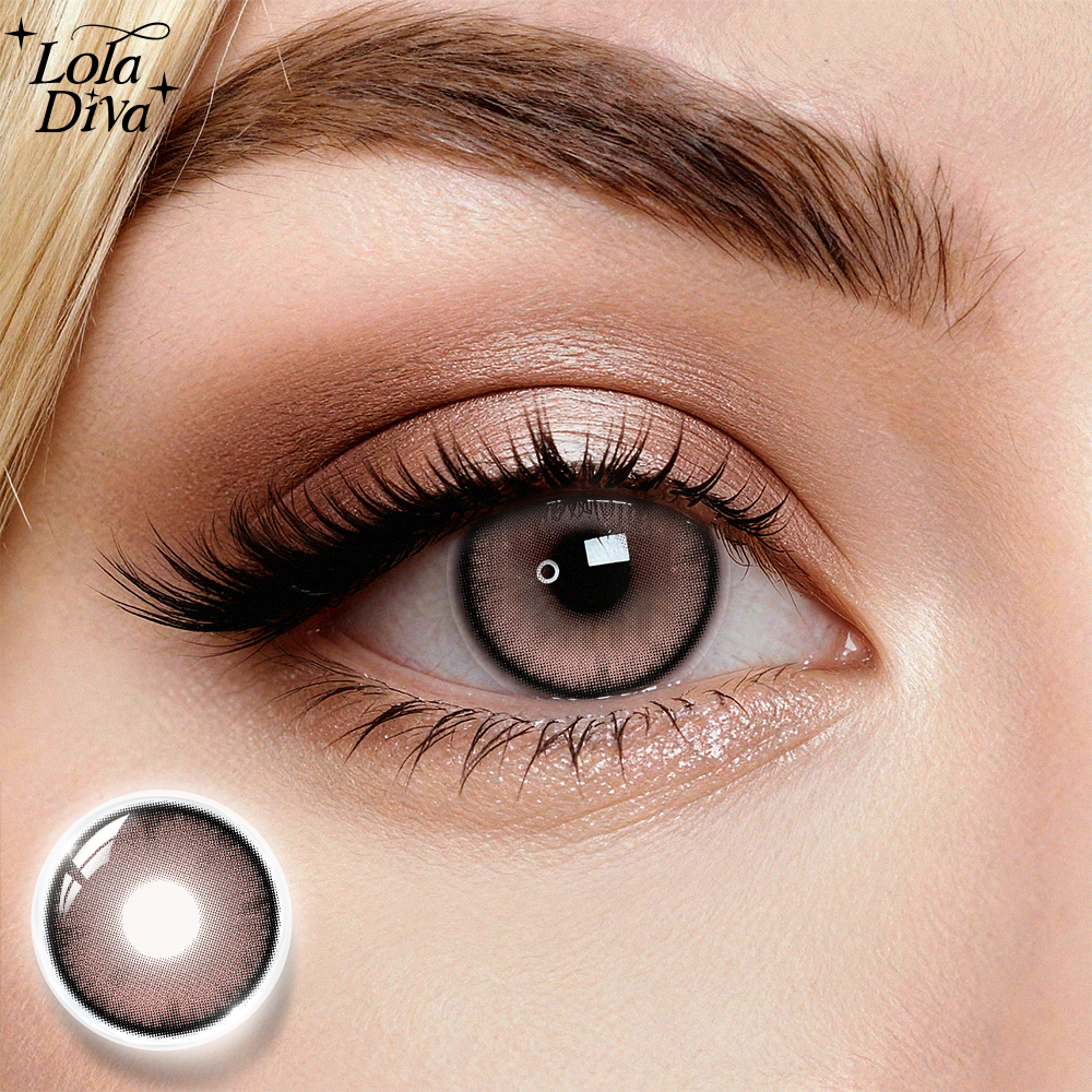 2pcs LolaDiva Panther Eye Ash Pink | 1-Year Contact Lenses