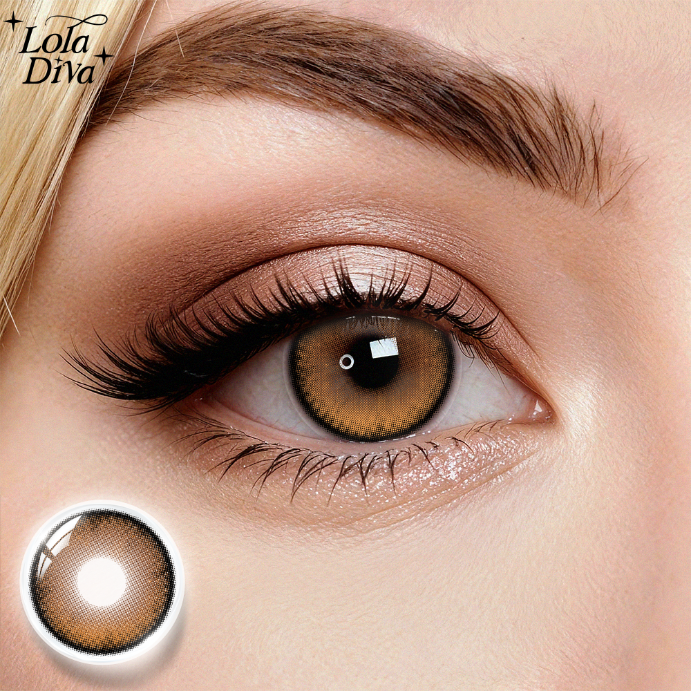 2pcs LolaDiva Fox Eye Brown | 1-Year Contact Lenses