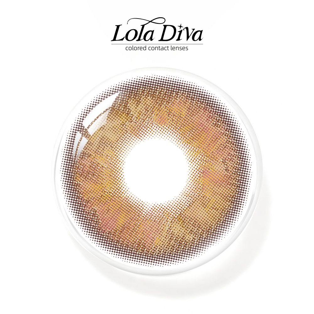 2pcs LolaDiva Rosé Champagne Brown | 1-Year Contact Lenses