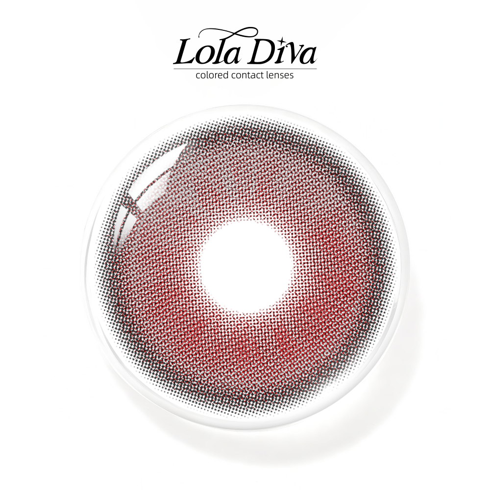 2pcs LolaDiva Rouge Romance Red | 1-Year Contact Lenses