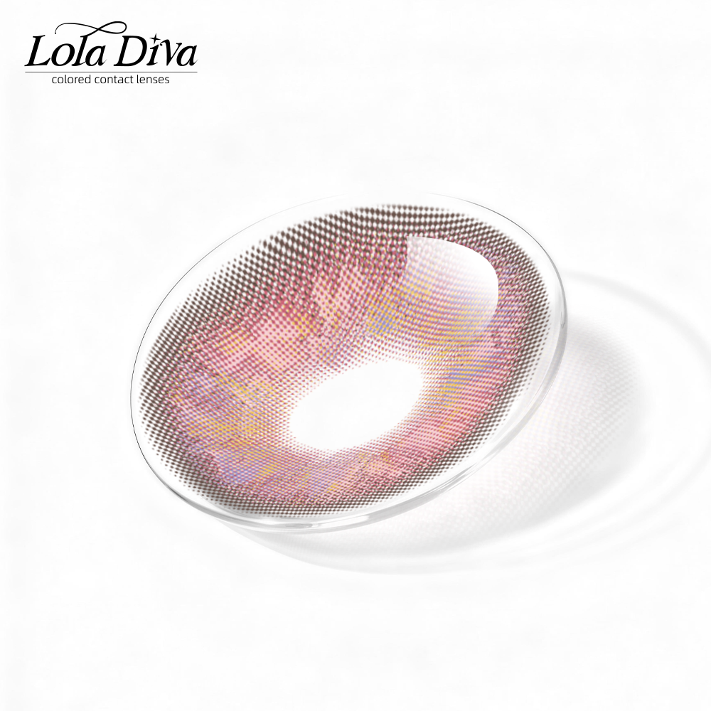 2pcs LolaDiva Rosé Diamond Pink | 1-Year Contact Lenses