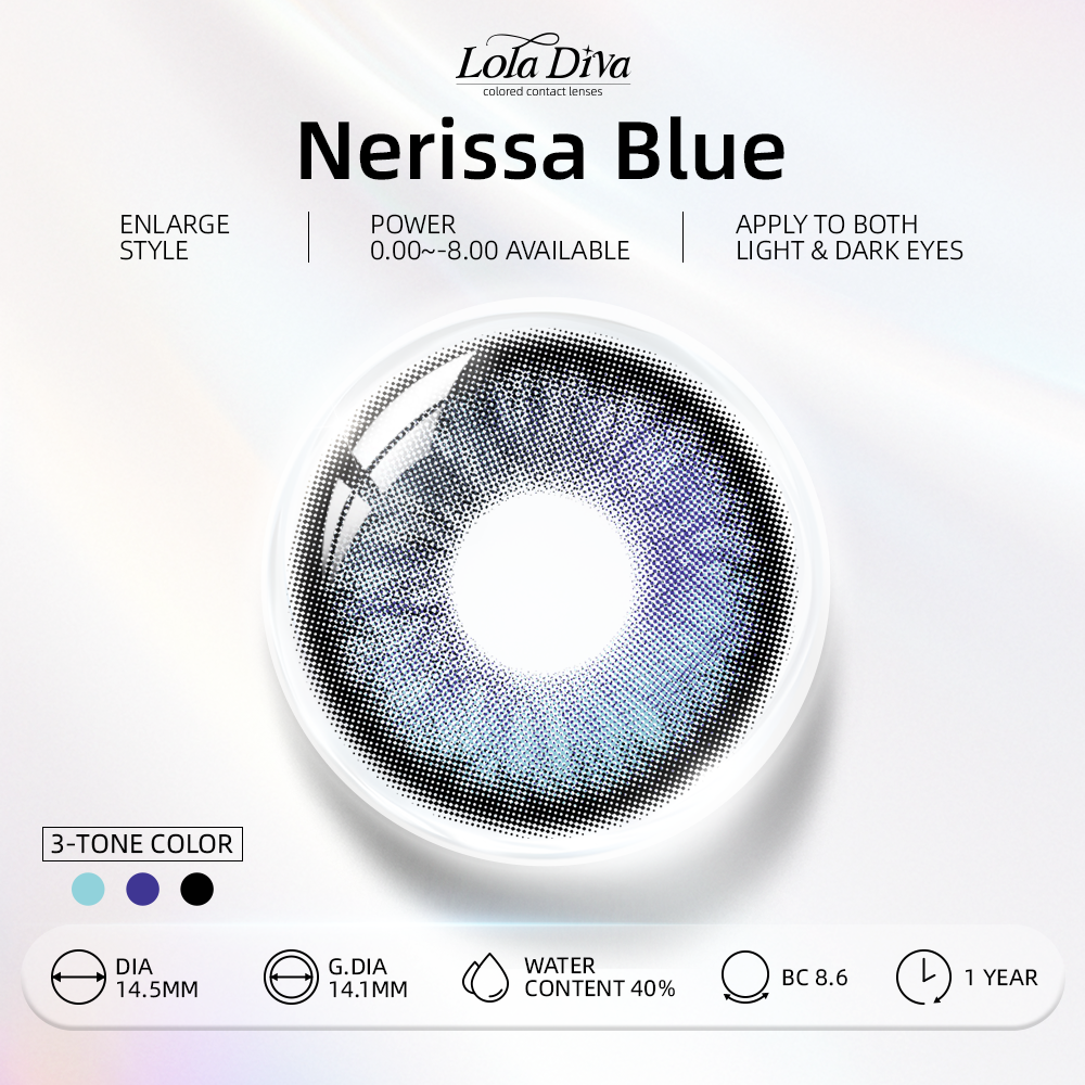 2pcs LolaDiva Nerissa Blue | 1-Year Contact Lenses