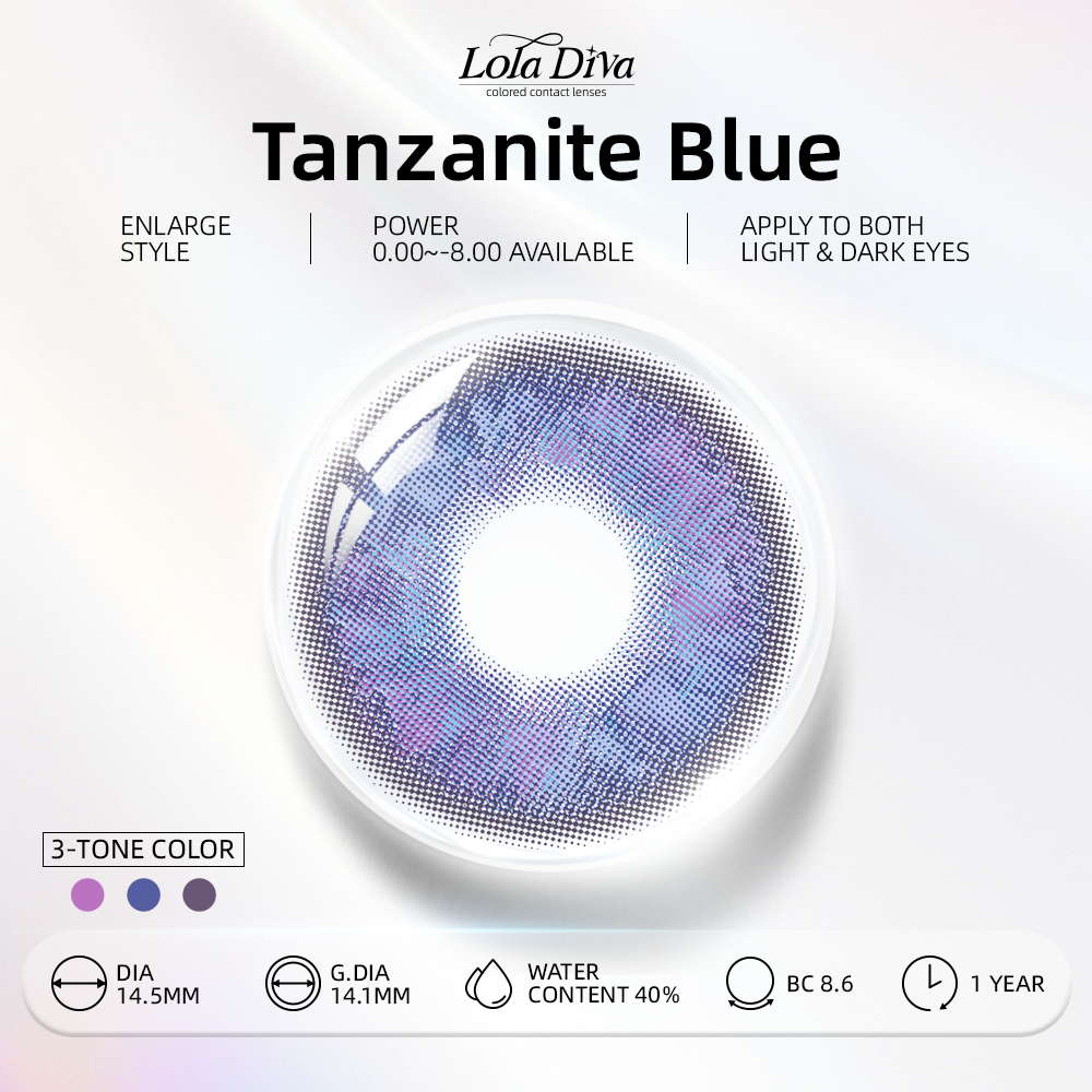 2pcs LolaDiva Tanzanite Blue | 1-Year Contact Lenses