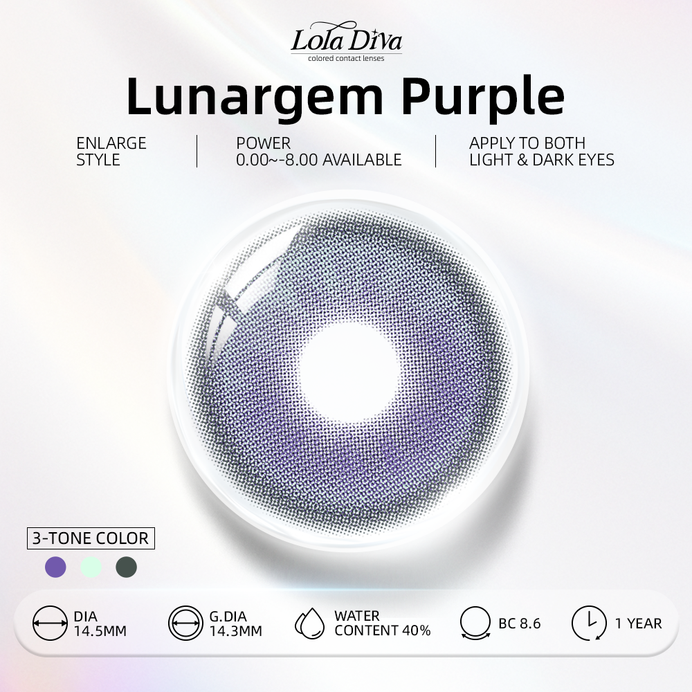 2pcs LolaDiva Lunargem Purple | 1-Year Contact Lenses
