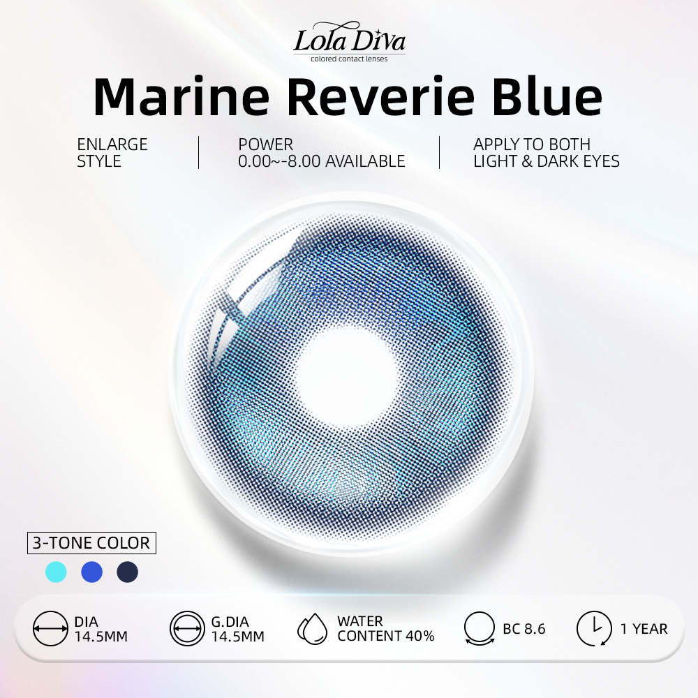 2pcs LolaDiva Marine Reverie Blue | 1-Year Contact Lenses