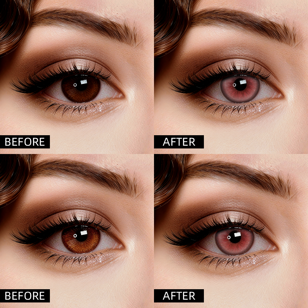 2pcs LolaDiva Rouge Romance Red | 1-Year Contact Lenses