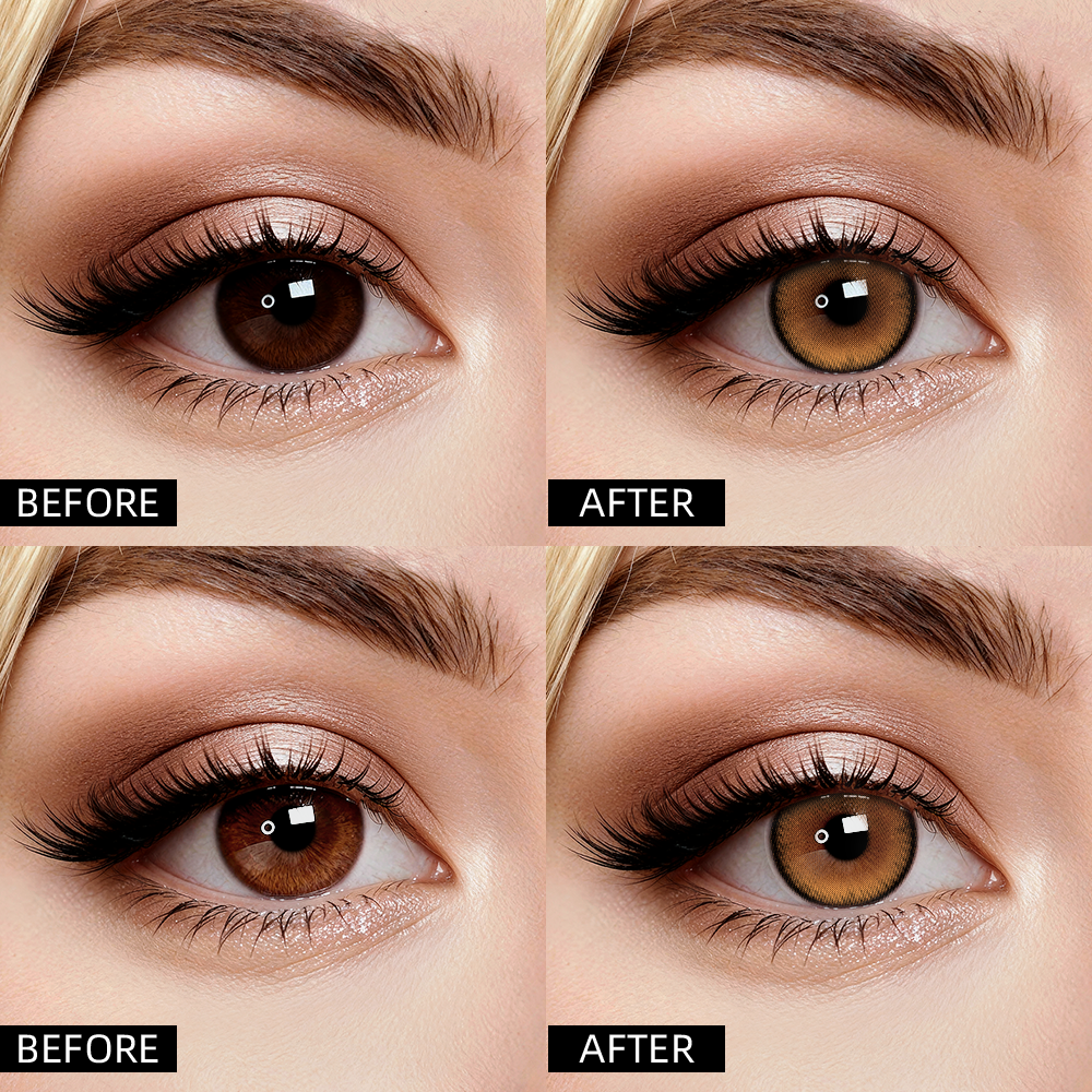2pcs LolaDiva Fox Eye Brown | 1-Year Contact Lenses