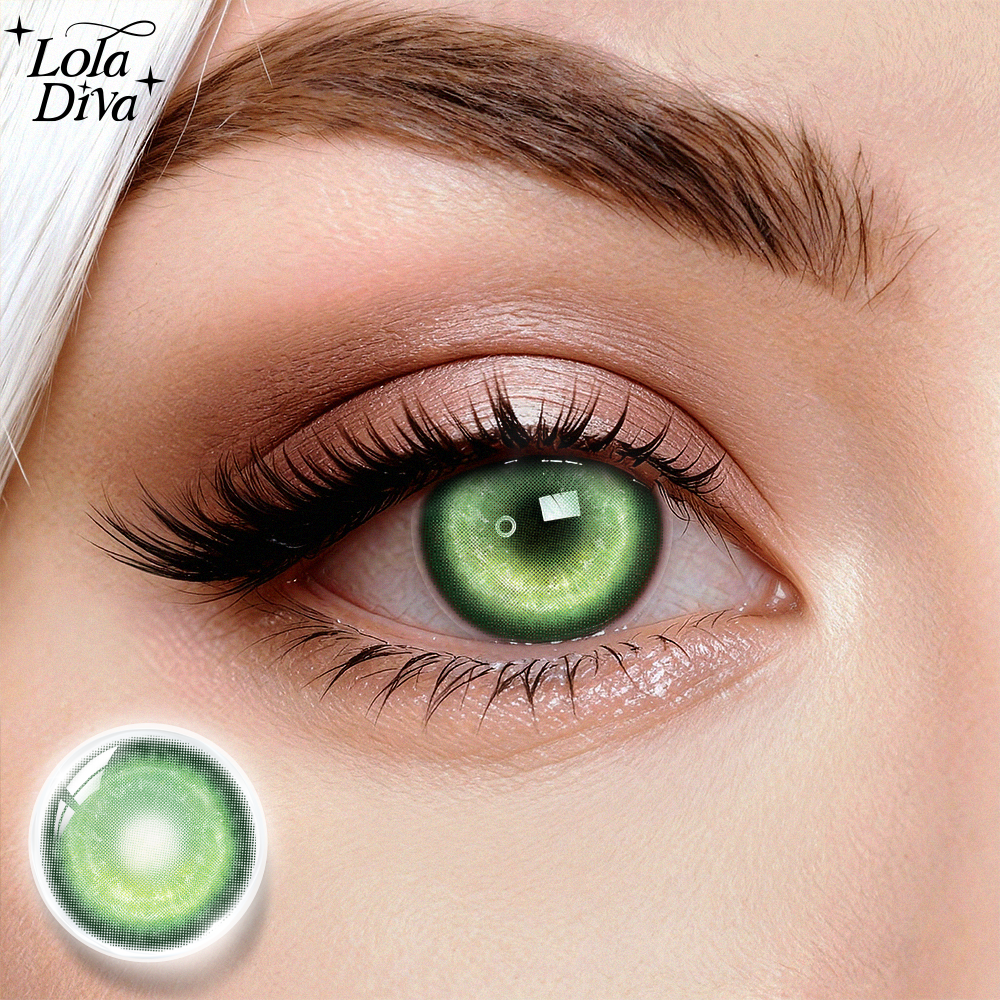 2pcs LolaDiva Nebula Green | 1-Year Contact Lenses