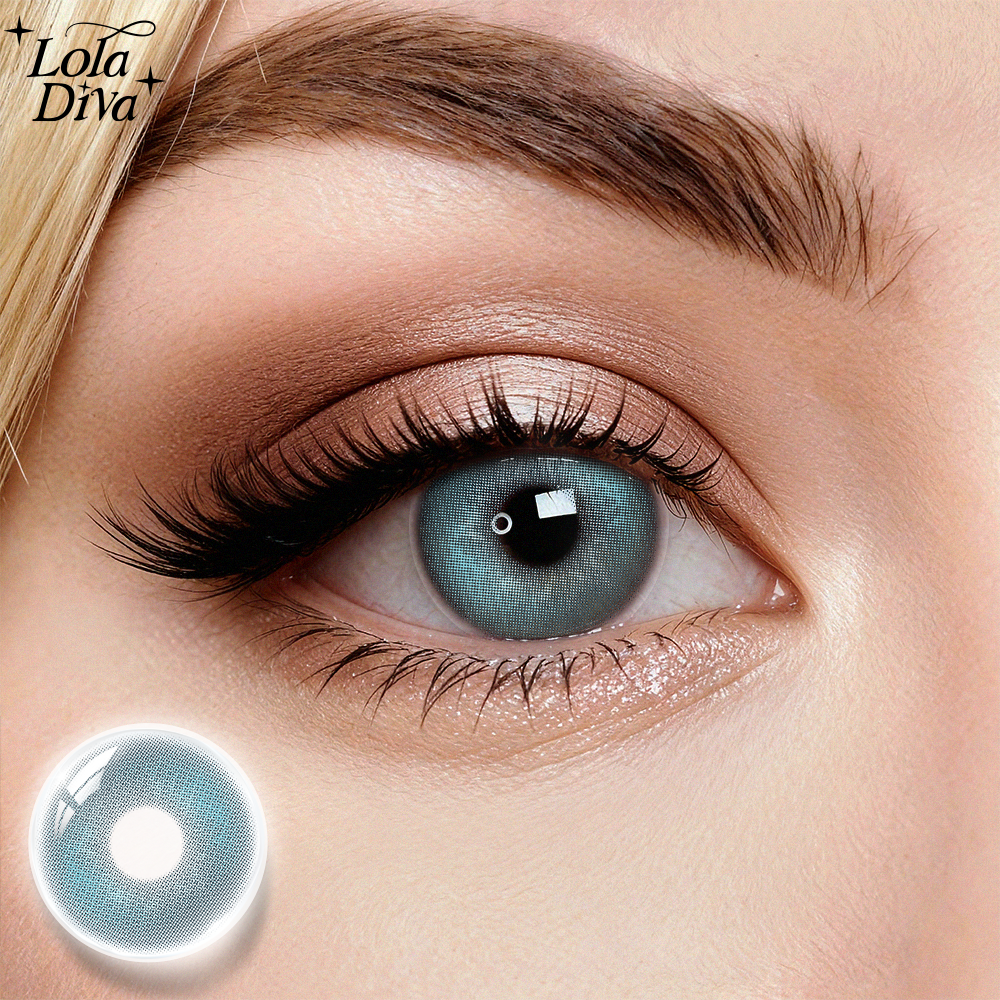 2pcs LolaDiva Aurora Haze Blue | 1-Year Contact Lenses