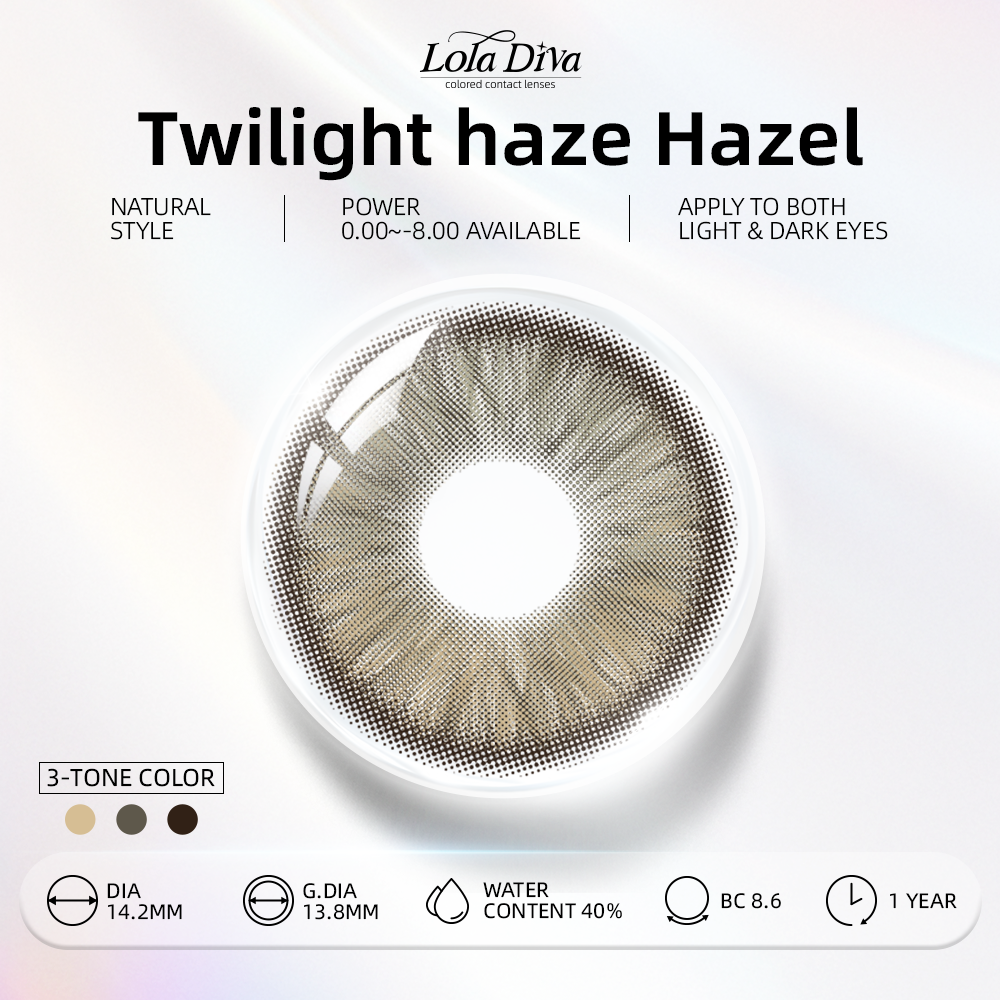 2pcs LolaDiva Twilight haze Hazel​ | 1-Year Contact Lenses
