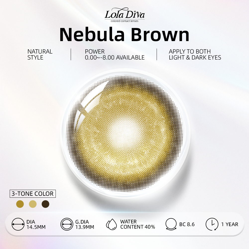 2pcs LolaDiva Nebula Brown | 1-Year Contact Lenses