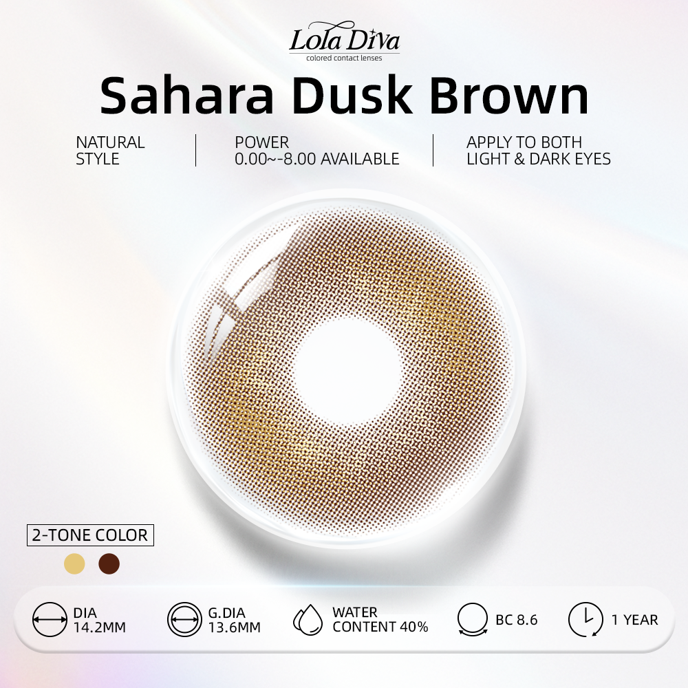2pcs LolaDiva Sahara Dusk Brown | 1-Year Contact Lenses