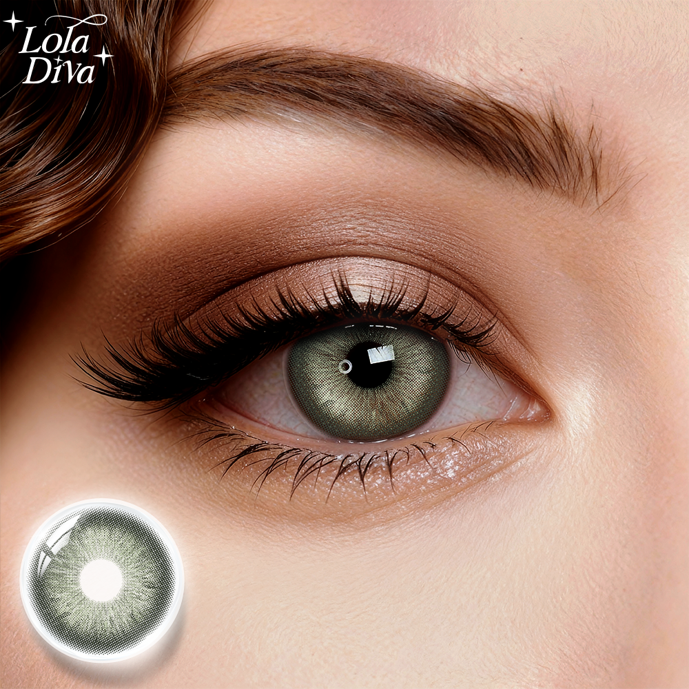 2pcs LolaDiva Ice Emerald Green | 1-Year Contact Lenses