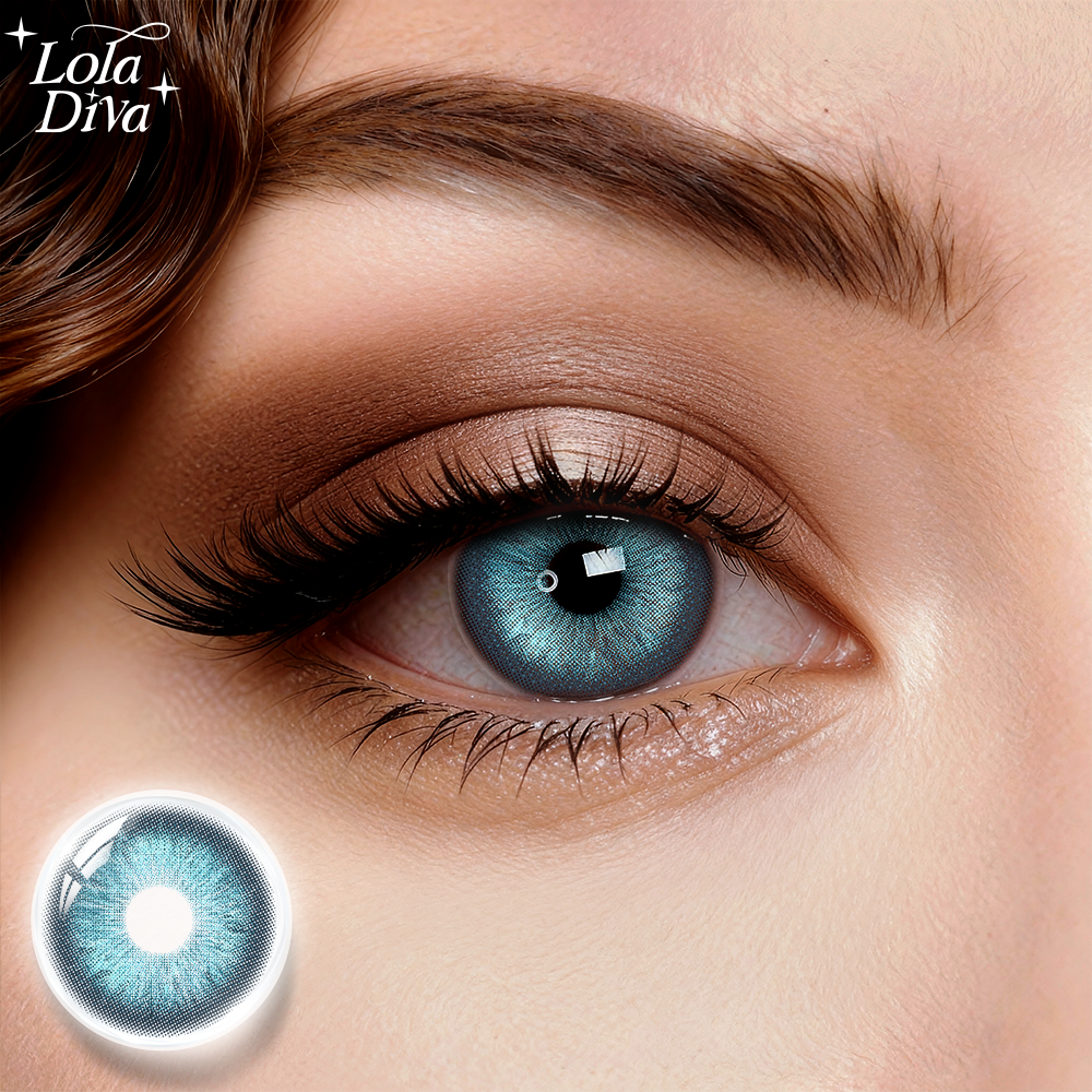 2pcs LolaDiva Ice Sapphire Blue | 1-Year Contact Lenses