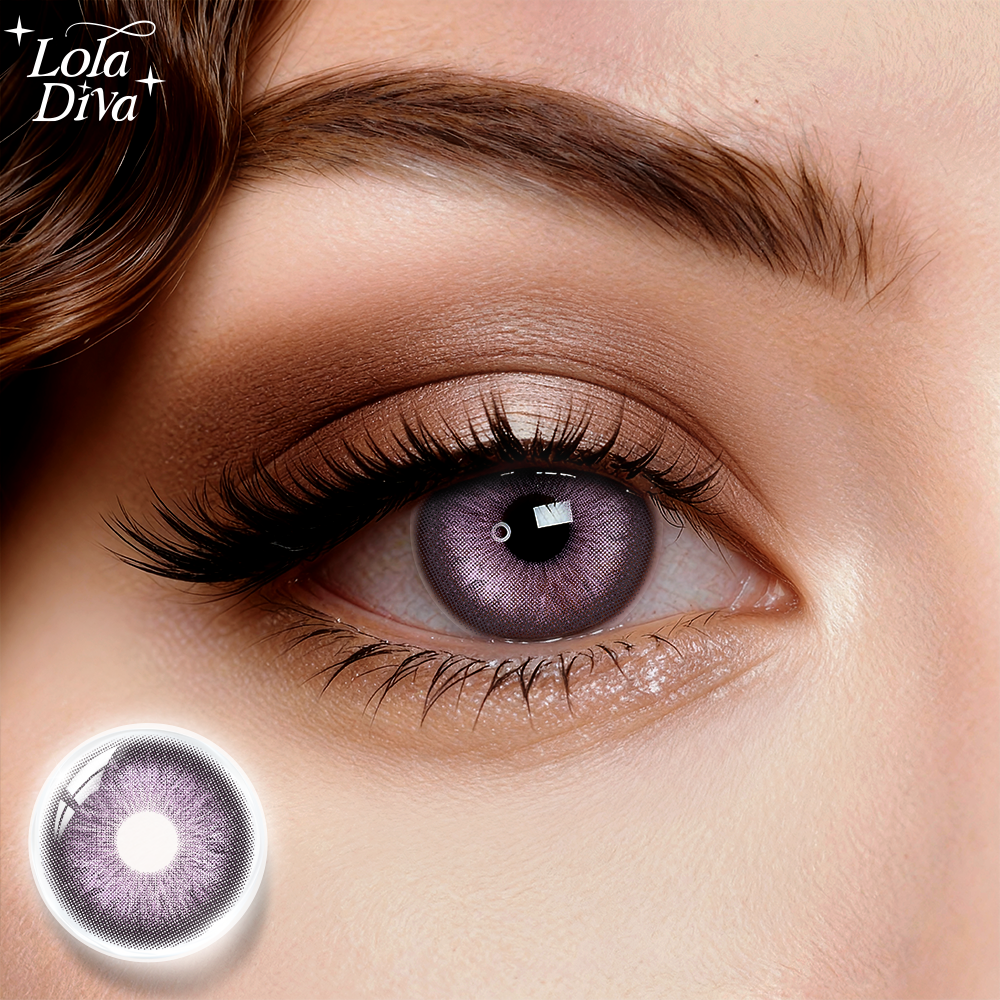 2pcs LolaDiva Ice Amethyst Purple | 1-Year Contact Lenses