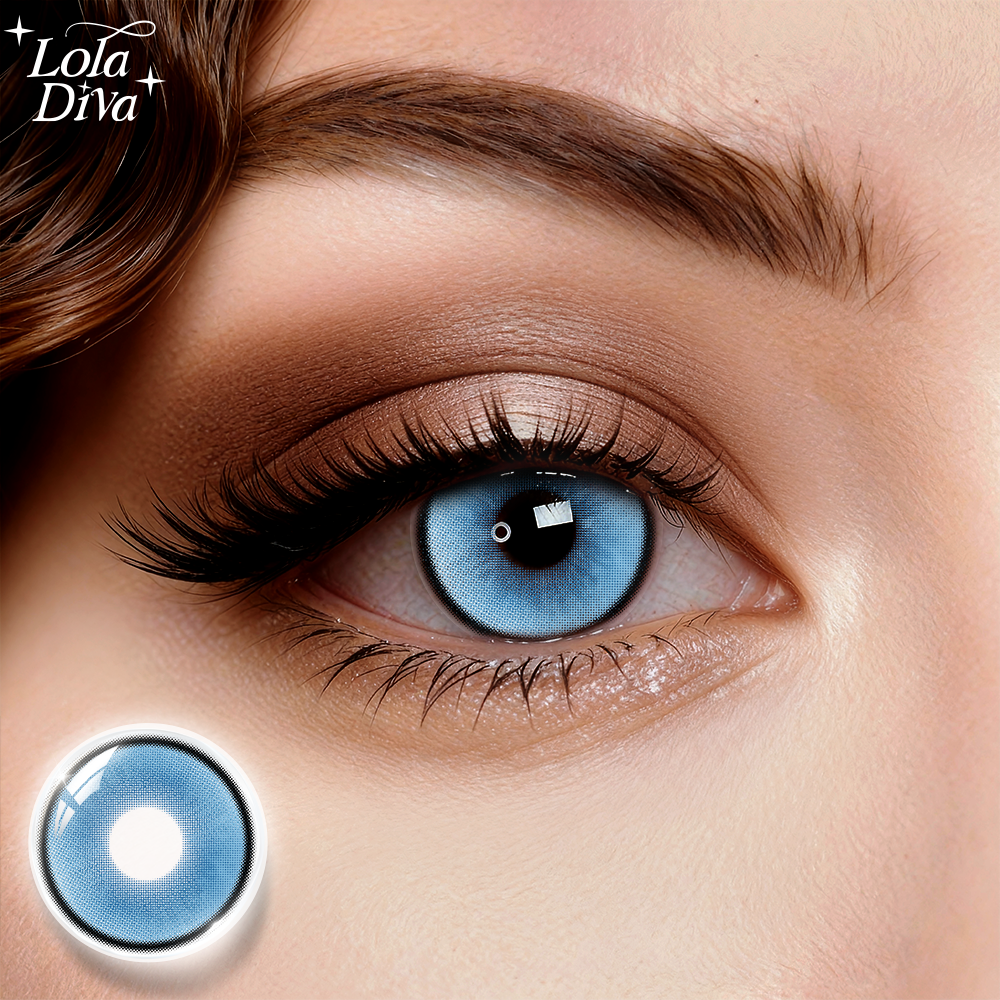 2pcs LolaDiva Siamese Eye Blue | 1-Year Contact Lenses