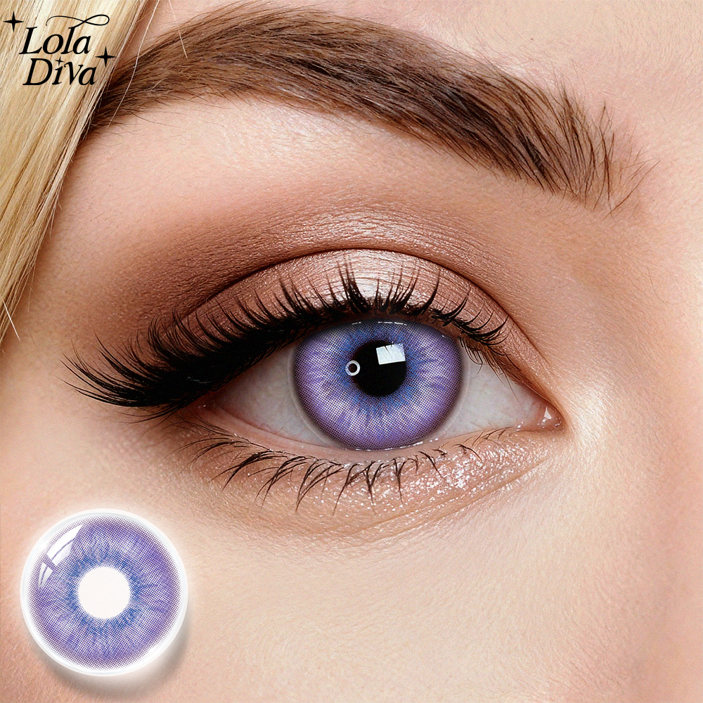 2pcs LolaDiva Indigo Bleed Purple | 1-Year Contact Lenses