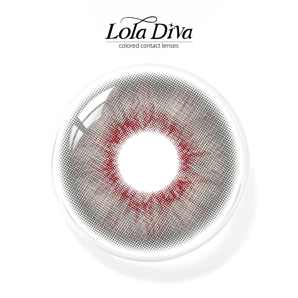 2pcs LolaDiva Rouge Stroke Gray | 1-Year Contact Lenses