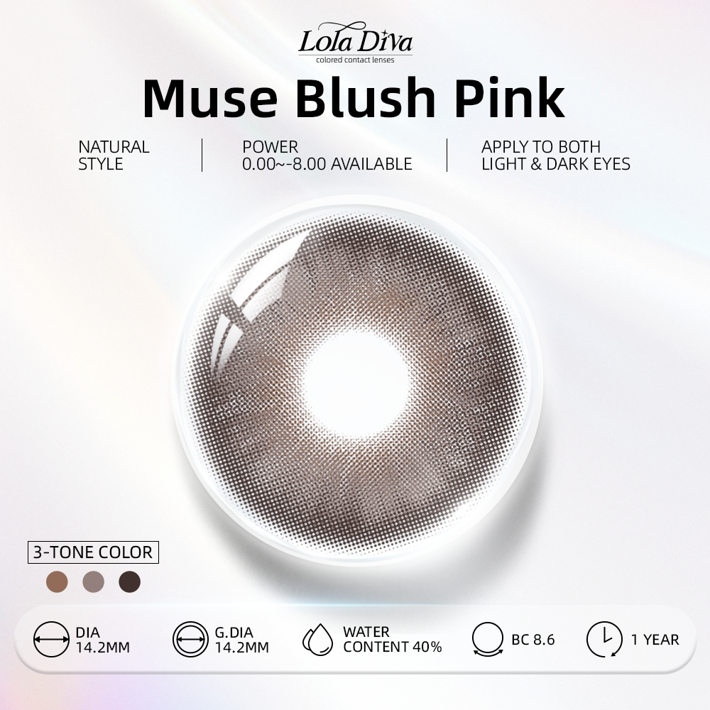 2pcs LolaDiva Muse Blush Pink | 1-Year Contact Lenses