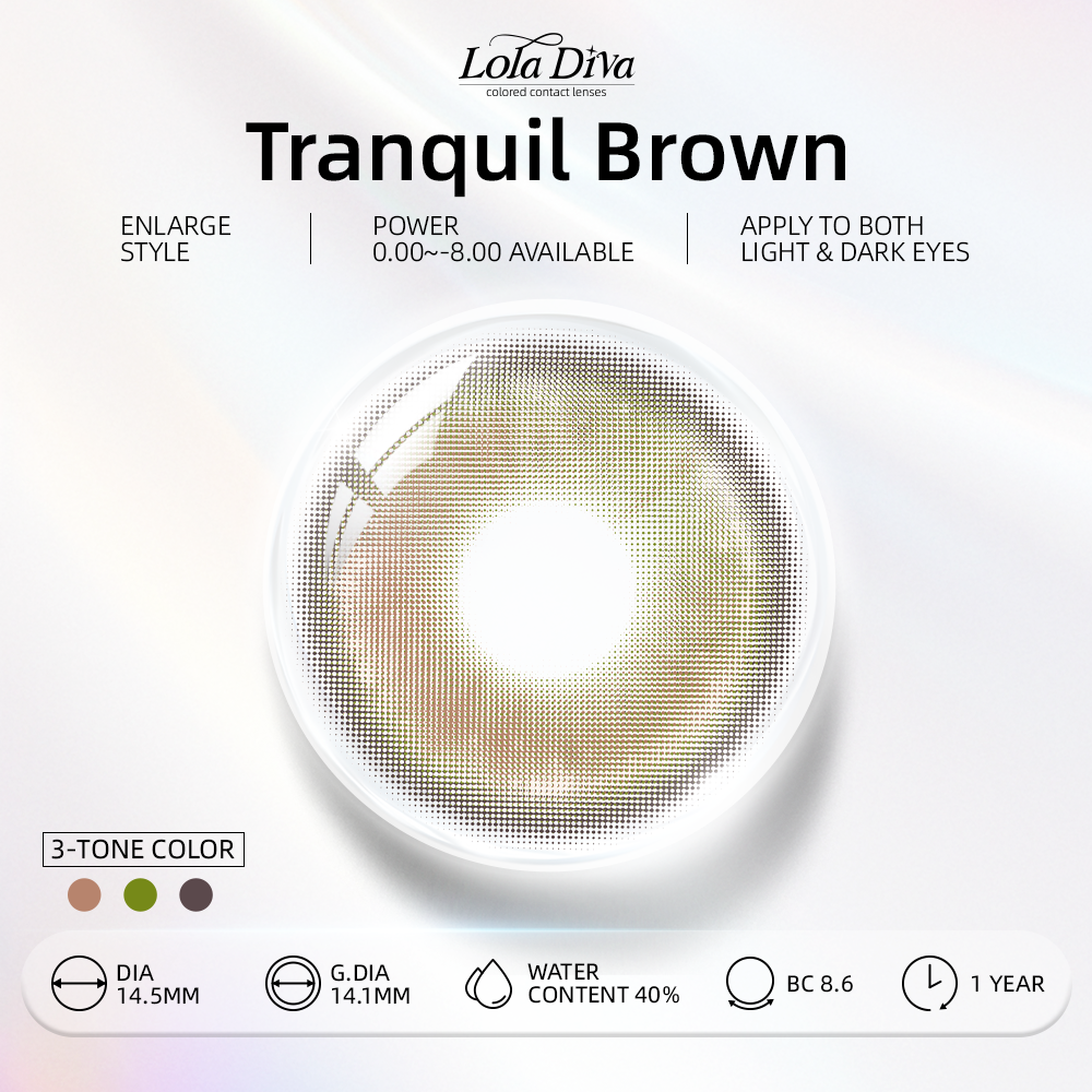 2pcs LolaDiva Tranquil Brown | 1-Year Contact Lenses