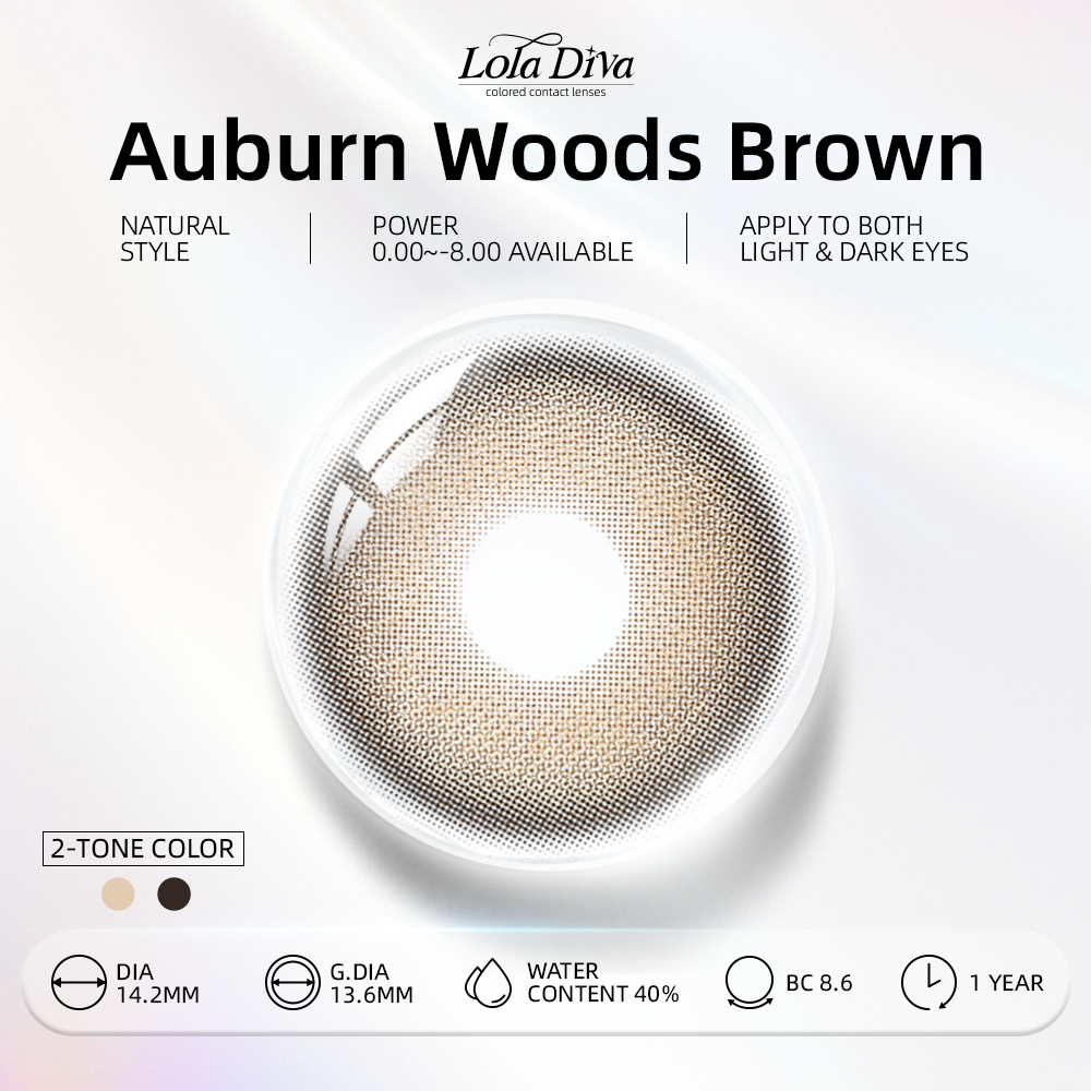 2pcs LolaDiva Auburn Woods Brown | 1-Year Contact Lenses