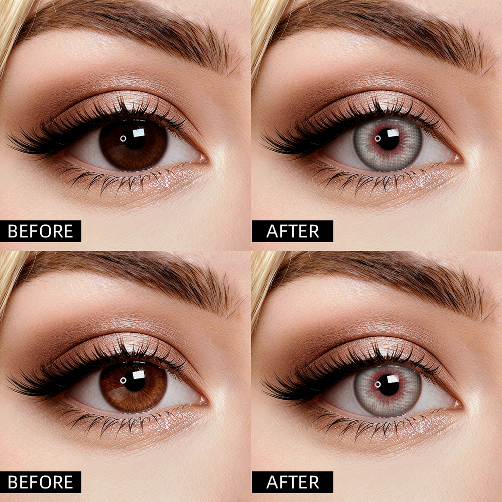 2pcs LolaDiva Rouge Stroke Gray | 1-Year Contact Lenses