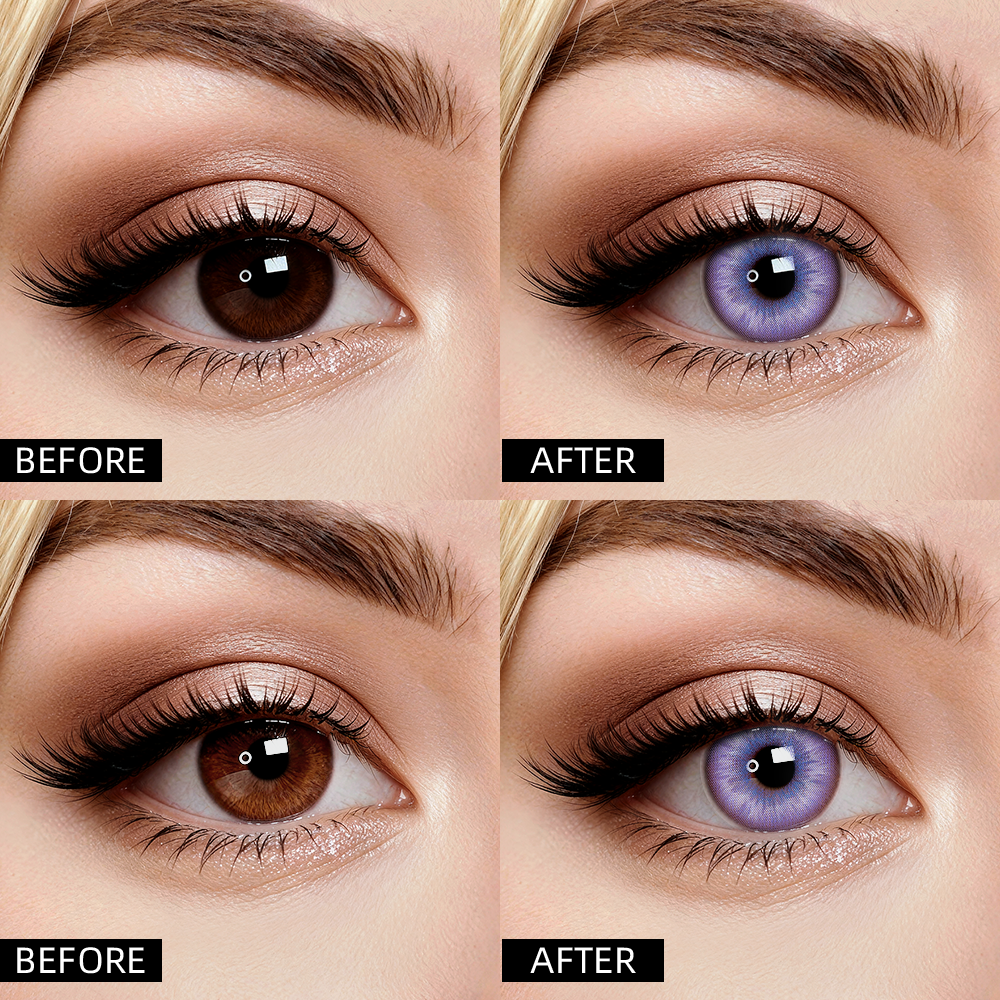 2pcs LolaDiva Indigo Bleed Purple | 1-Year Contact Lenses