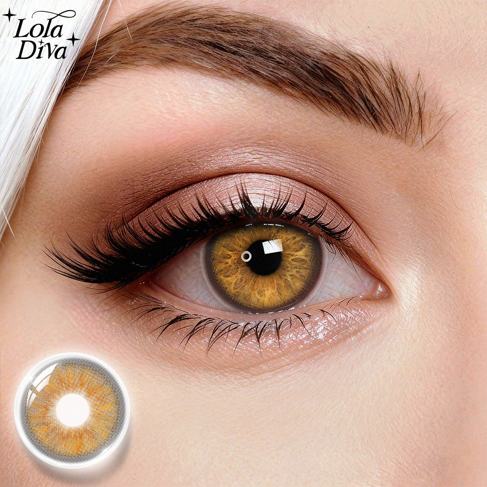2pcs LolaDiva Golden Ray Brown | 1-Year Contact Lenses