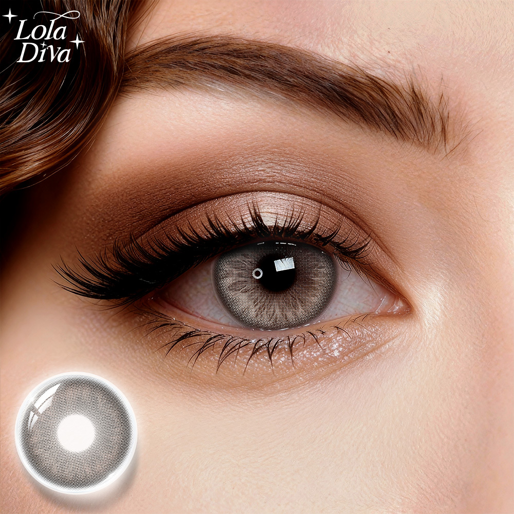 2pcs LolaDiva Dawnlight Grey | 1-Year Contact Lenses