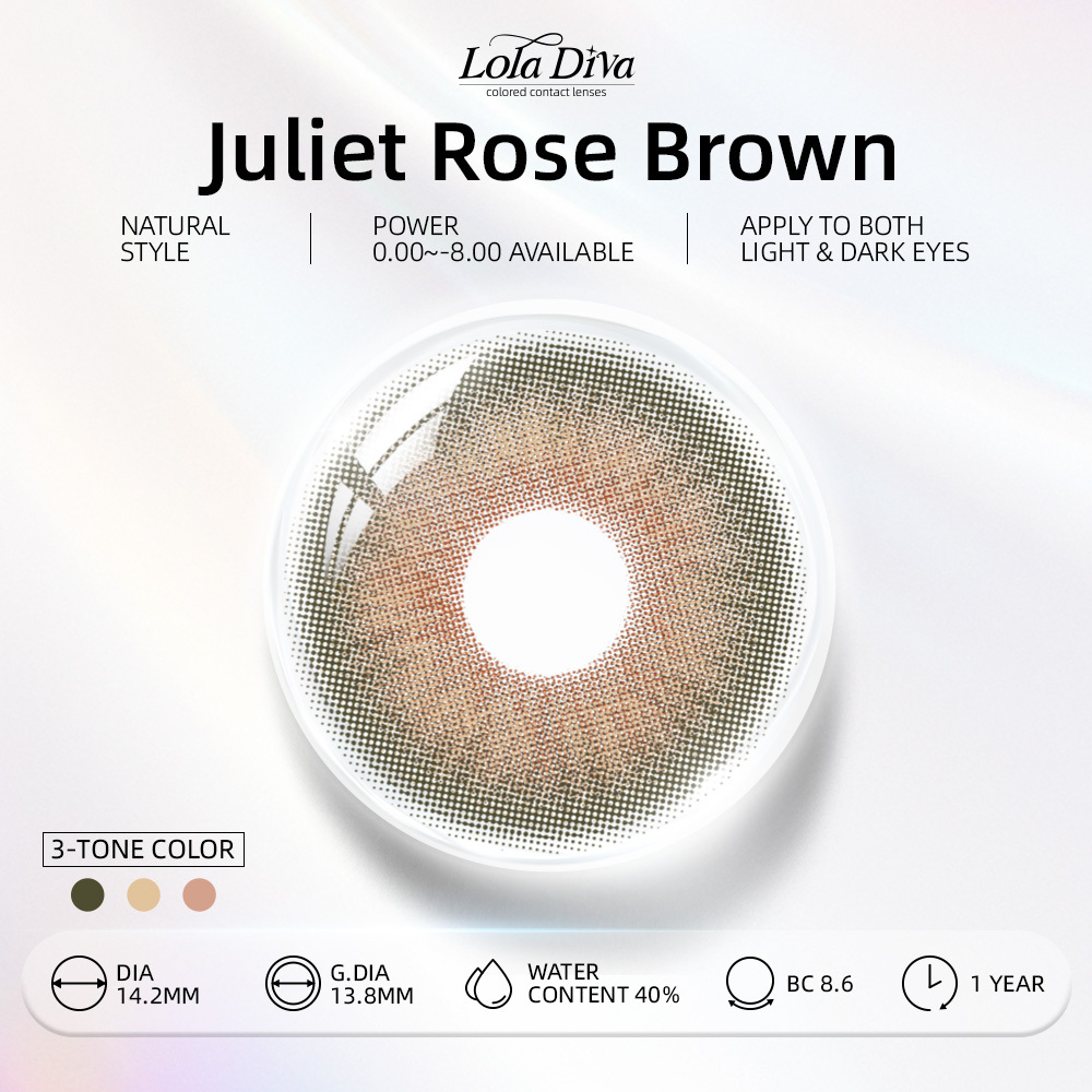 2pcs LolaDiva Juliet Rose Brown | 1-Year Contact Lenses