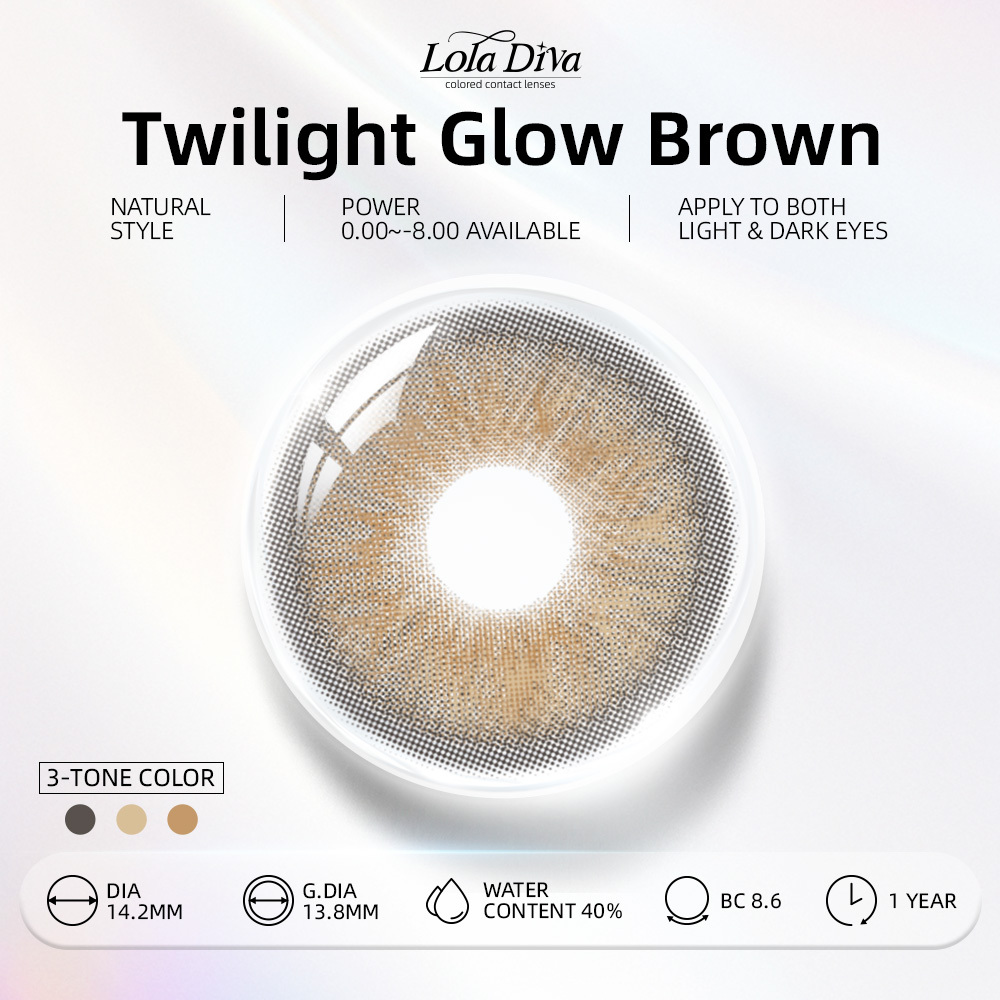 2pcs LolaDiva Twilight Glow Brown | 1-Year Contact Lenses