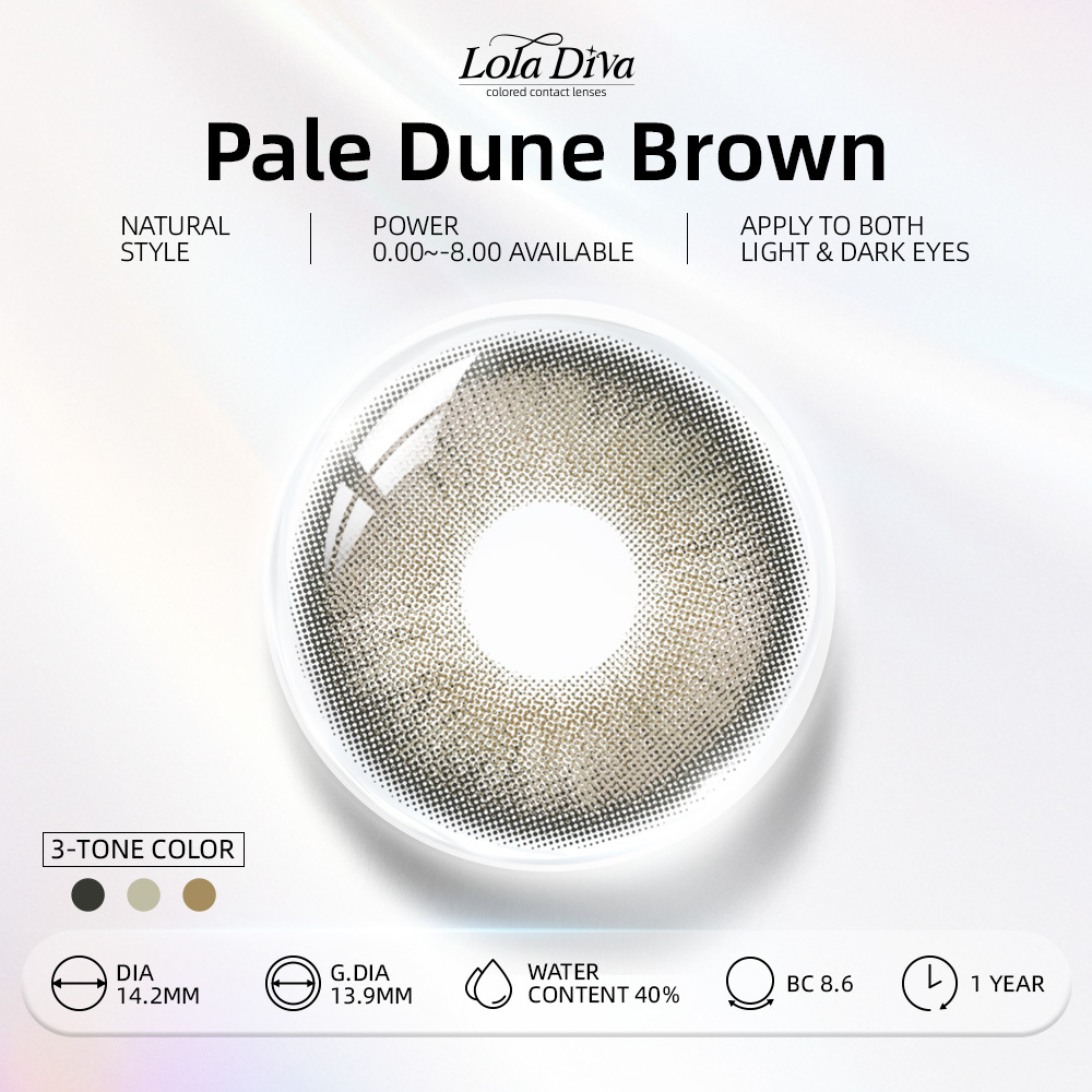 2pcs LolaDiva Pale Dune Brown | 1-Year Contact Lenses