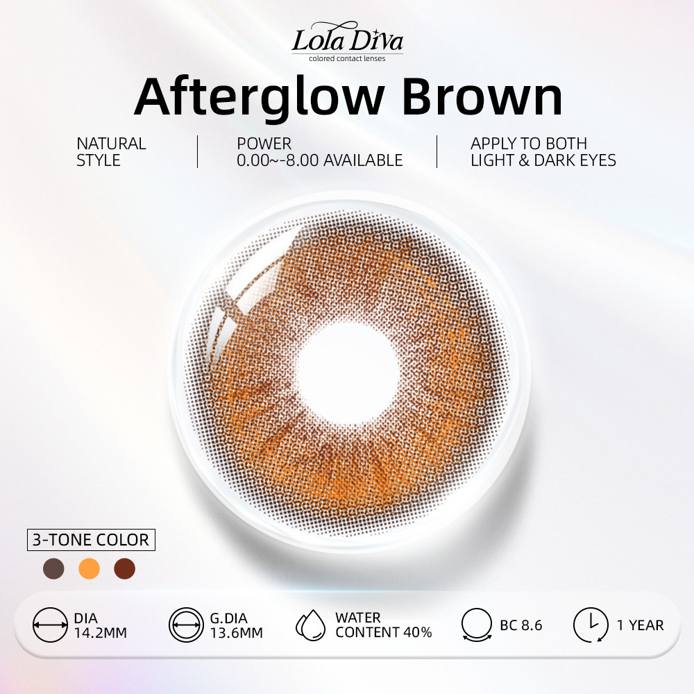 2pcs LolaDiva Afterglow Brown | 1-Year Contact Lenses