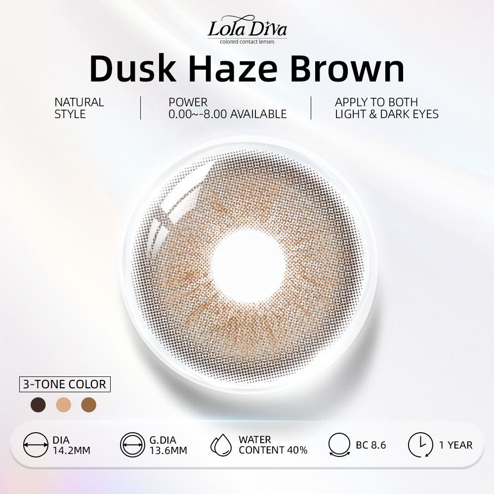 2pcs LolaDiva Dusk Haze Brown | 1-Year Contact Lenses