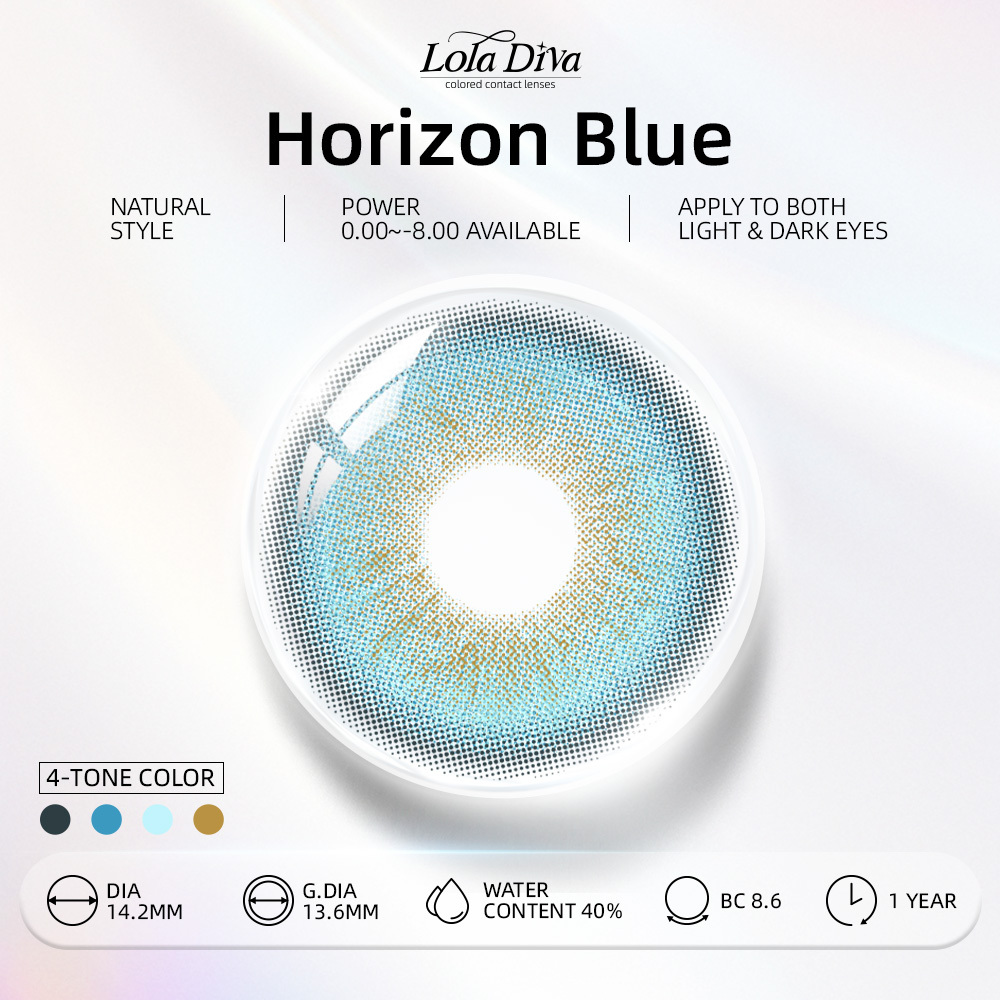 2pcs LolaDiva Horizon Blue | 1-Year Contact Lenses