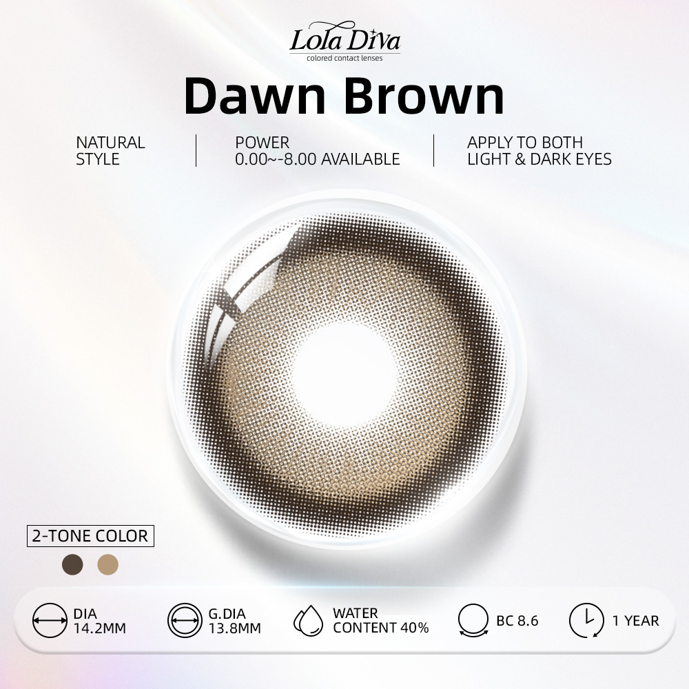 2pcs LolaDiva Dawn Brown | 1-Year Contact Lenses
