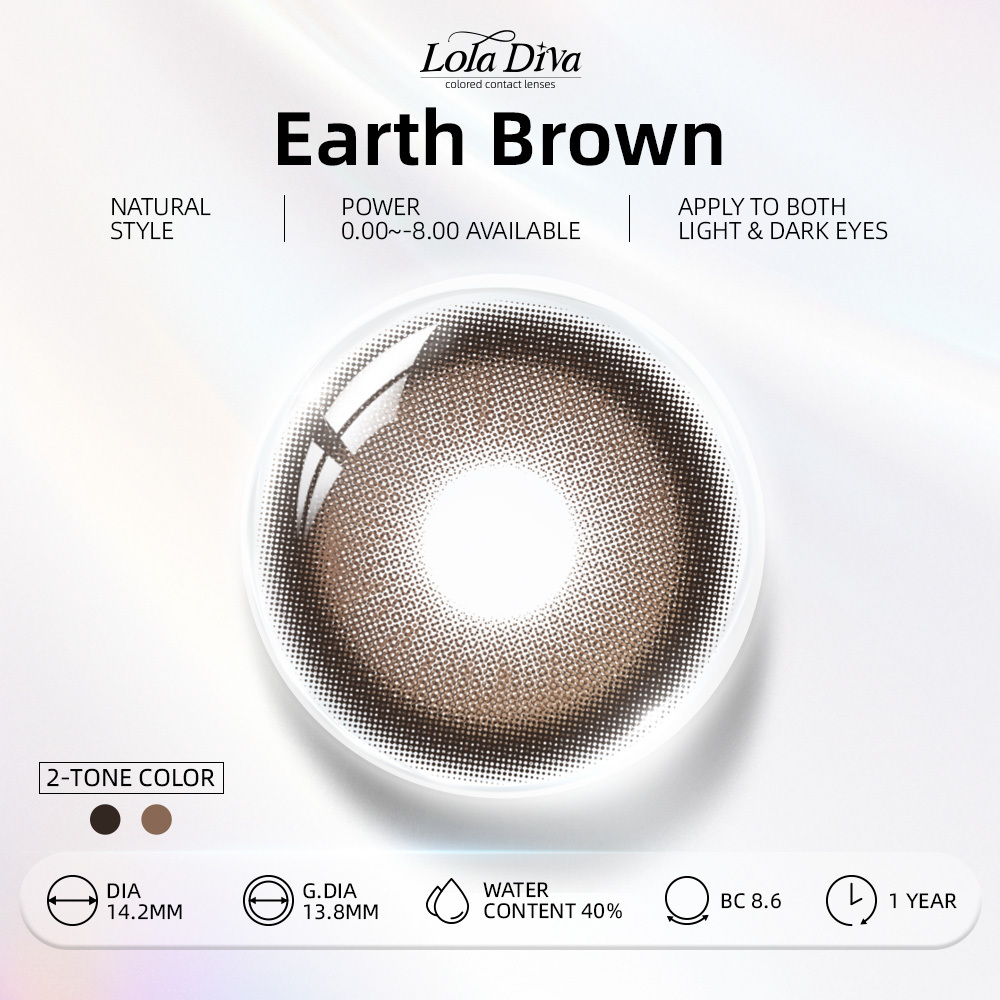 2pcs LolaDiva Earth Brown | 1-Year Contact Lenses