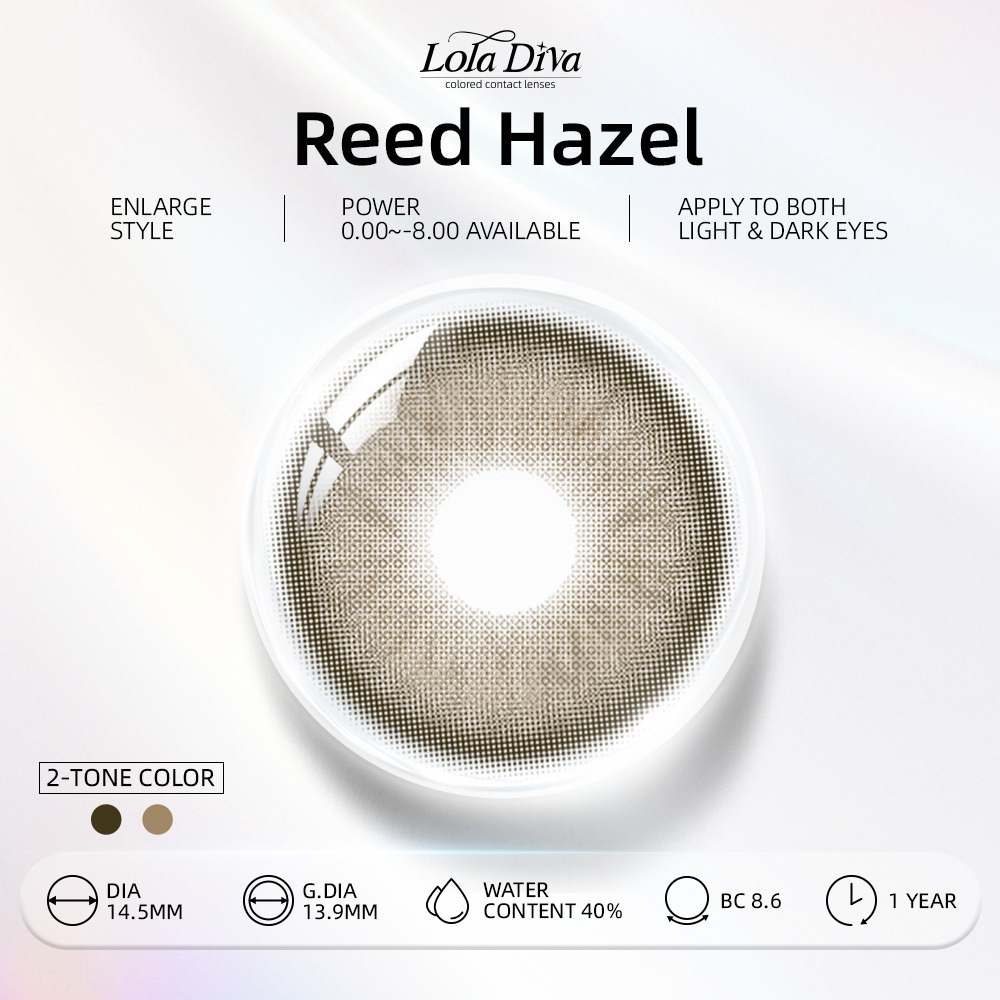 2pcs LolaDiva Reed Hazel | 1-Year Contact Lenses