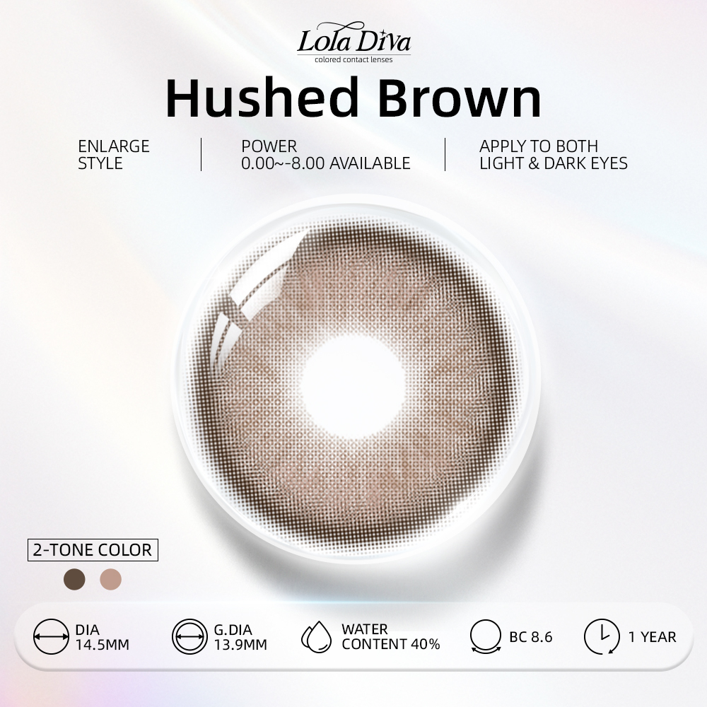 2pcs LolaDiva Hushed Brown | 1-Year Contact Lenses